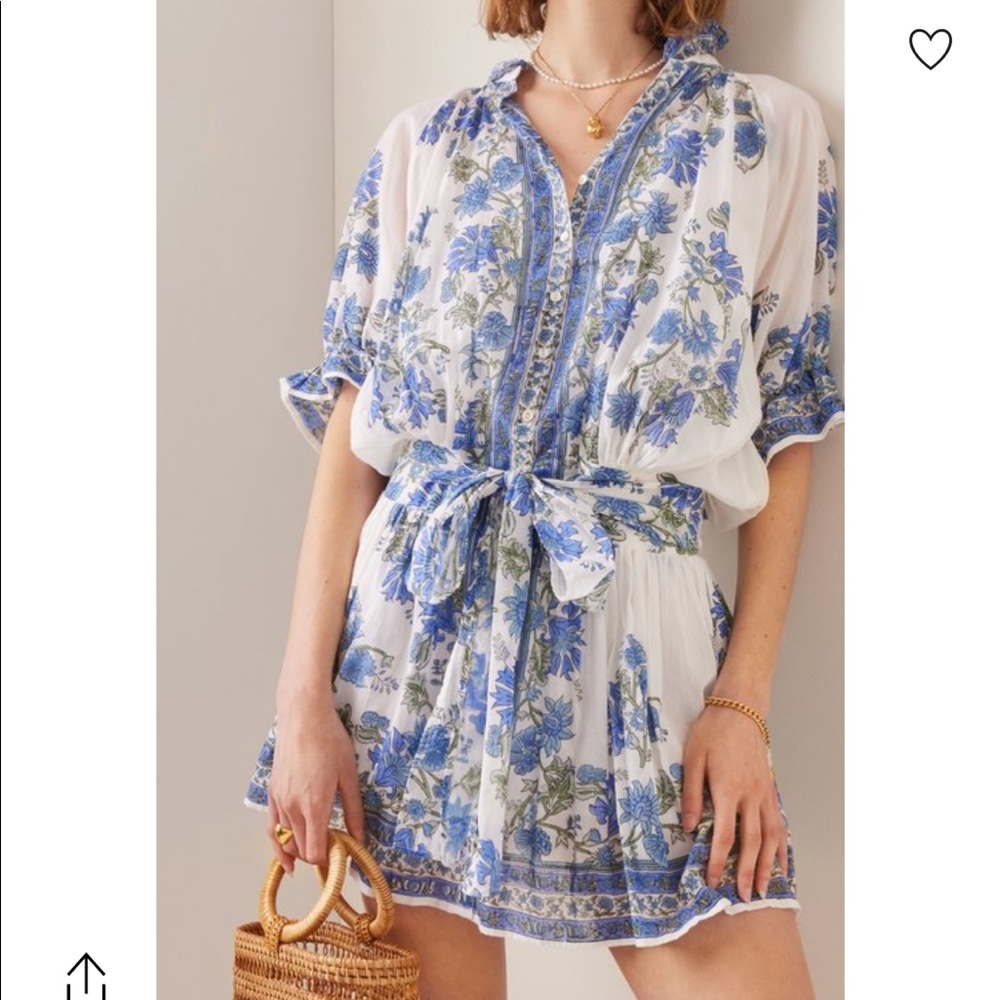 Juliet Dunn floral blouson dress